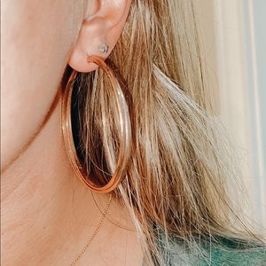 Rose Gold Hoops
